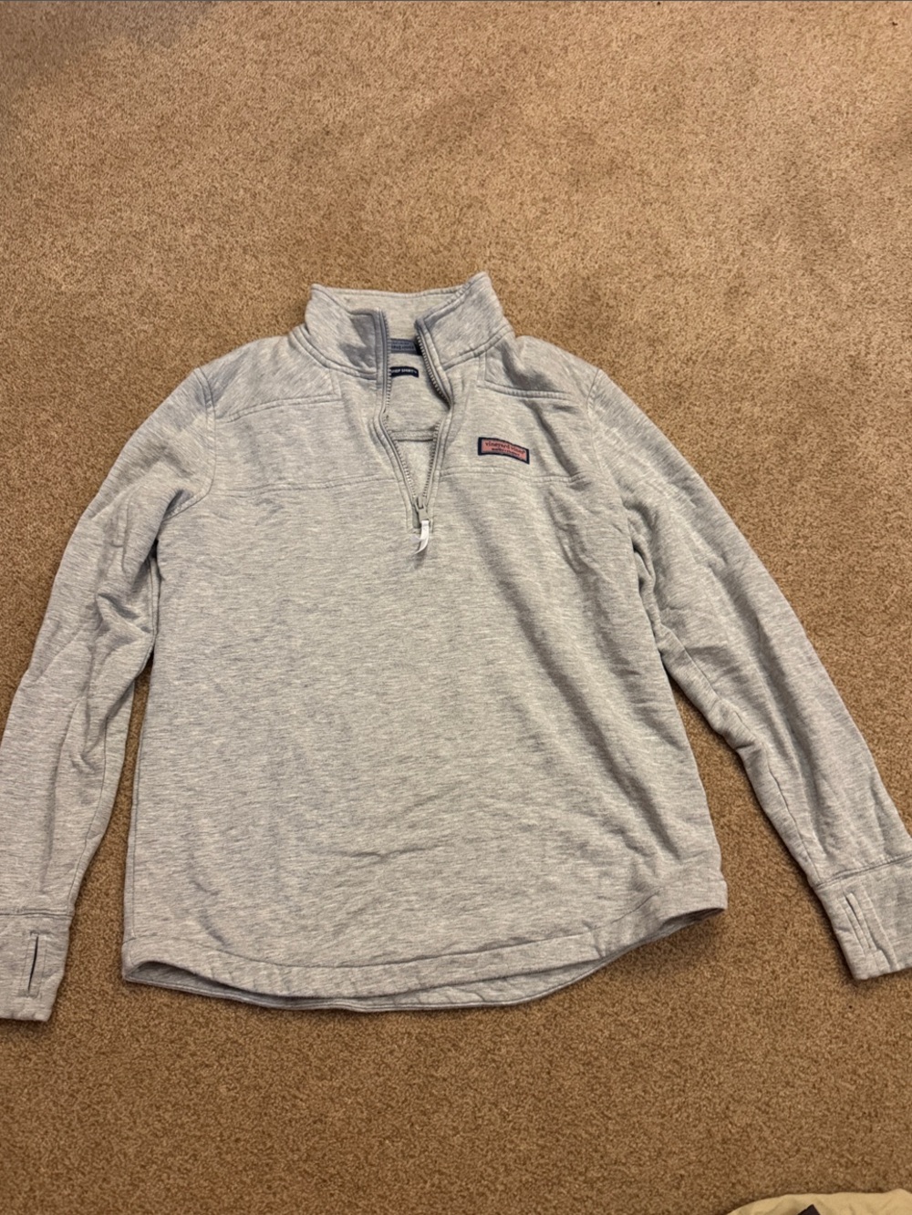 Light Gray vineyard vines Quarter-Zip Sweater - Classic Comfort size small